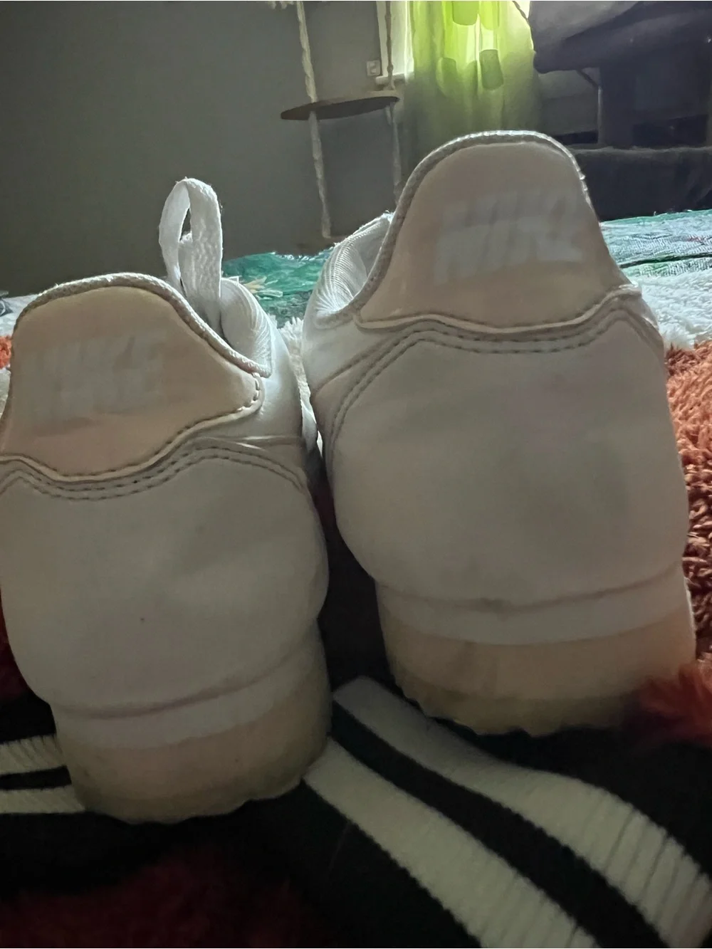 Nike Women’s White Leather Lace-Up Sneakers